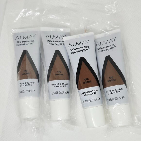 New 4 Almay Skin Perfecting Hydrating Tint Hyaluronic Acid & Squalane 170 Mocha - Picture 1 of 6